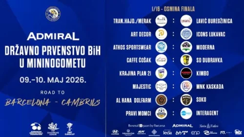 Žrijebom određeni parovi završnice Državnog prvenstva BiH: Sarajevo domaćin spektakla najboljih minifudbalskih ekipa