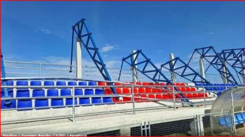 Srušila se nadstrešnica na stadionu u Gornjem Breziku, Druga liga FBIH - Sjever