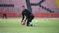 Nikola Milićević na golu Rudara iz Kaknja