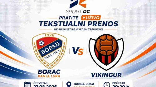 Uživo : Borac - Vikingur 3;1 (0:1)