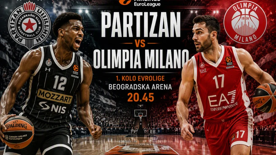 Partizan protiv šampiona Italije na startu nove evroligaške sezone, Euroleague