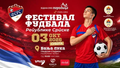 Festival fudbala Republike Srpske 3. oktobra u Banjaluci