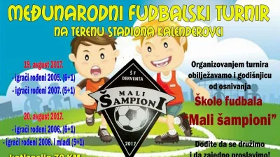 Mali šampioni iz Dervente organizuju Međunarodni fudbalski turnir