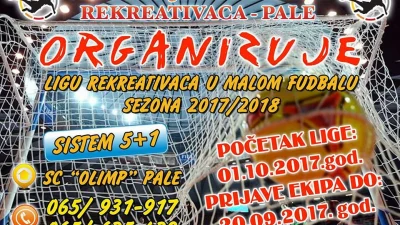 Počele prijave za paljansku Ligu rekreativaca