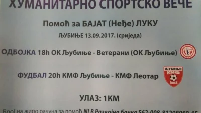 Odbojkaši i futsaleri Ljubinja u humanitarnoj misiji
