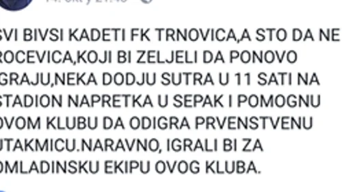 Igrače sklupljaju na Fejsbuku, Kadetska Omladinska liga BiH - Sjever B