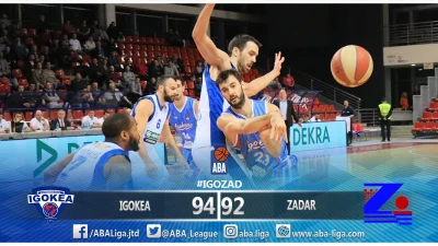 Igokea bolja od Zadra, ABA liga