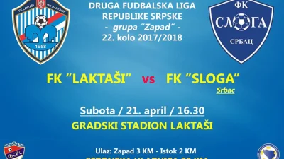 Srbčani u Laktašima, Druga liga RS – Zapad